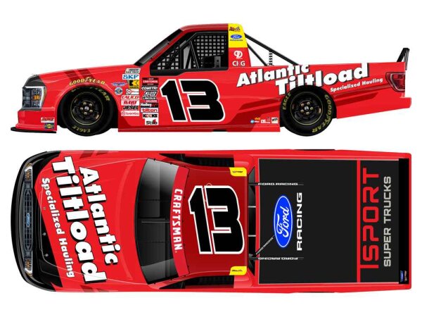 Cole Butcher #13 NASCAR 2026 Ford TSR Atlantic Tiltload 1:64
