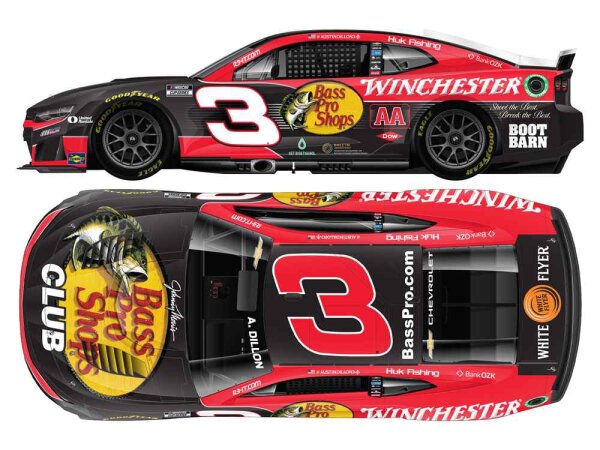 Austin Dillon #3 NASCAR 2026 RCR Chevrolet Bass Pro Shops Winchester AA 1:24