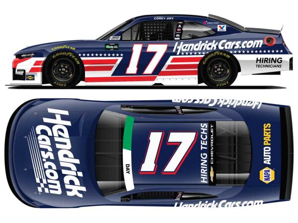 Corey Day #17 NASCAR 2026 HM HendrickCars.com Patriotic 1:64