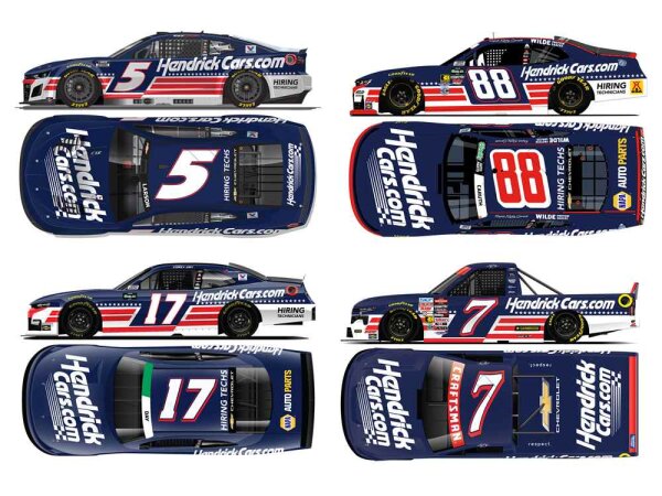 Hendrick Motorsports NASCAR 2026 HendrickCars.com Patriotic 4 Pack 1:64