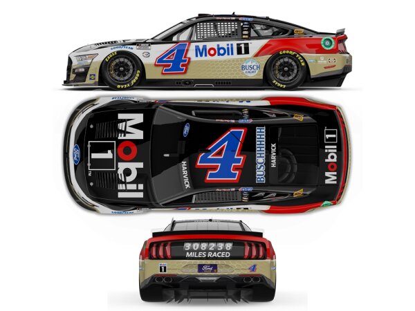 Kevin Harvick #4 NASCAR 2023 SHR Ford Mobil 1 High Mileage 1:24 Color Chrome