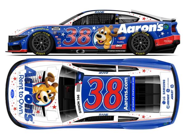 Zane Smith #38 NASCAR 2026 FRM Aarons Lucky Dog Patriotic 1:64
