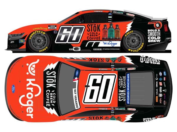 Ryan Preece #60 NASCAR 2026 RFKR Ford Kroger Stok Cold Brew Coffee 1:24