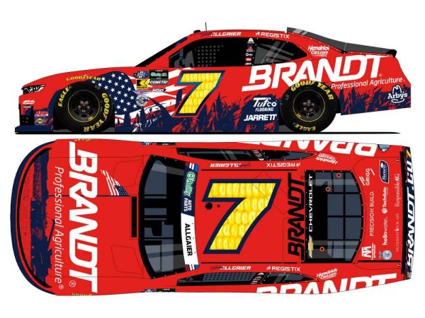 Justin Allgaier #7 NASCAR 2026 JRM Brandt Patriotic 1:64