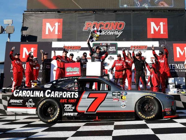 Justin Allgaier #7 NASCAR 2026 JRM Carolina Carports Pocono Race Win 1:24