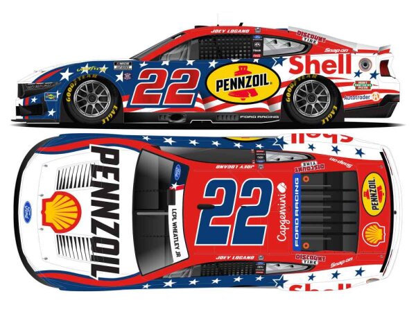 Joey Logano #22 NASCAR 2026 TP Ford Shell-Pennzoil Stars and Stripes 1:24