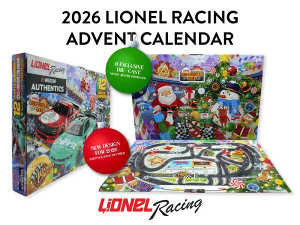 Lionel Racing Advent Calendar 2026 mit 12 1:64 Nascar Diecast