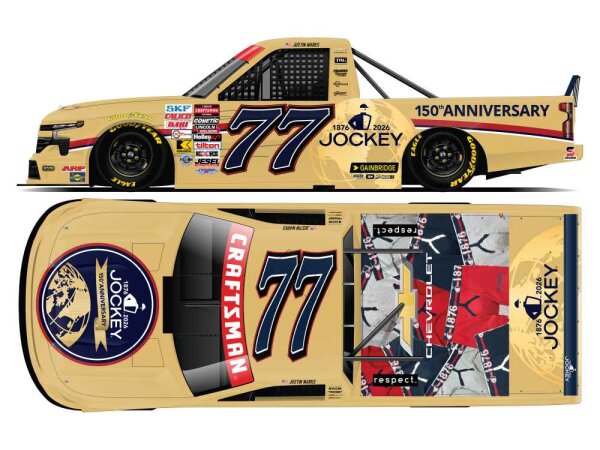 Justin Marks #77 NASCAR 2026 SM Chevrolet Jockey 150th Anniversary 1:64