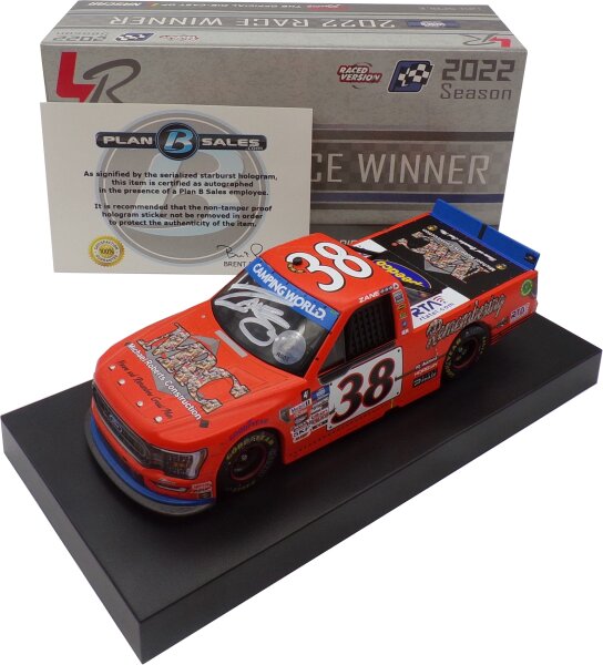 Zane Smith #38 NASCAR 2022 GMS Michael Roberts Construction Phoenix Race Win Autographed 1:24