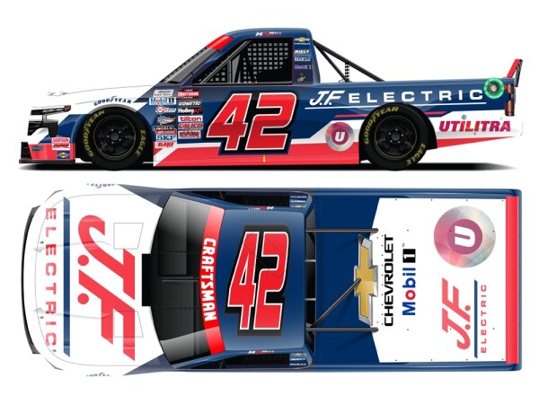Matt Mills #42 NASCAR 2024 NMS Chevrolet J.F. Electric 1:24