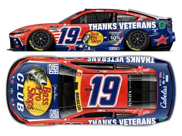 Chase Briscoe #19 NASCAR 2026 JGR Toyota Bass Pro Shops Thanks Veterans 1:24