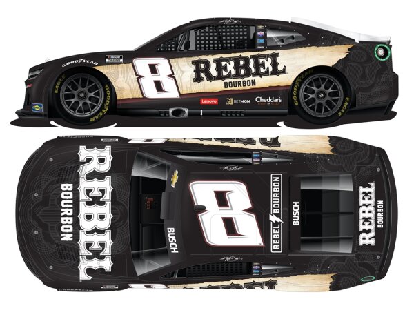 Kyle Busch #8 NASCAR 2023 RCR Chevrolet Rebel Bourbon 1:24
