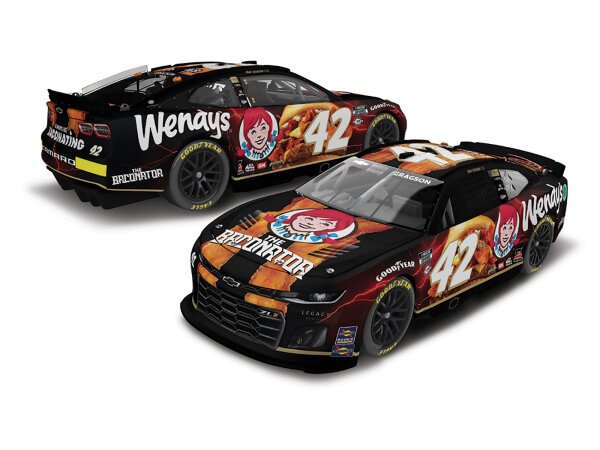 Noah Gragson #42 NASCAR 2023 LMC Chevrolet Wendys Baconator 1:24