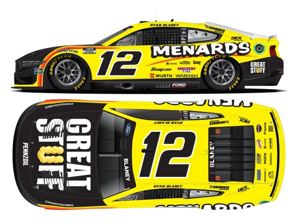 Ryan Blaney #12 NASCAR 2024 Menards Great Stuff 1:64